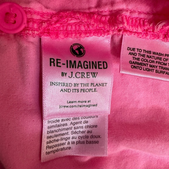 J. Crew size large soft-washed neon pink popover - Picture 4 of 5